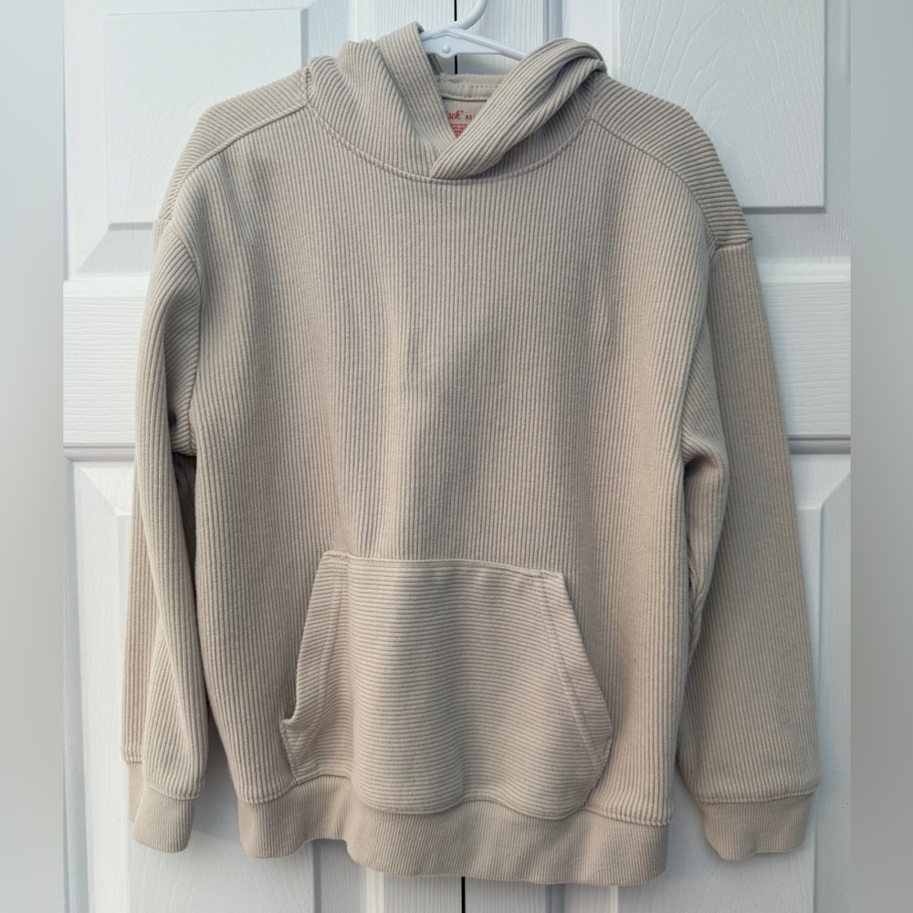 Cat & Jack Boys Textured Cream Hoodie XS 4/5